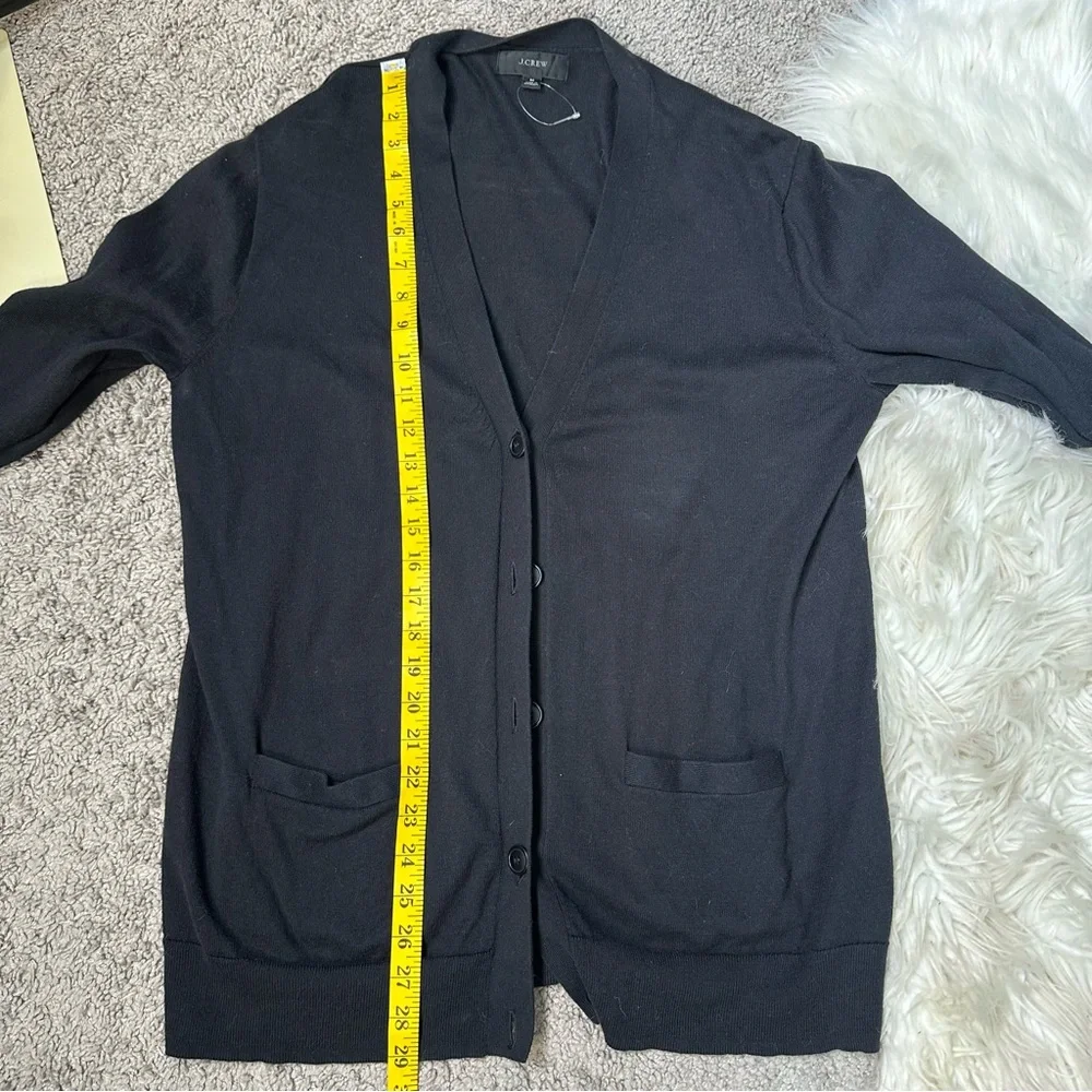 NWOT j crew Classic‎ Black Women's button down Cardigan Sweater cotton